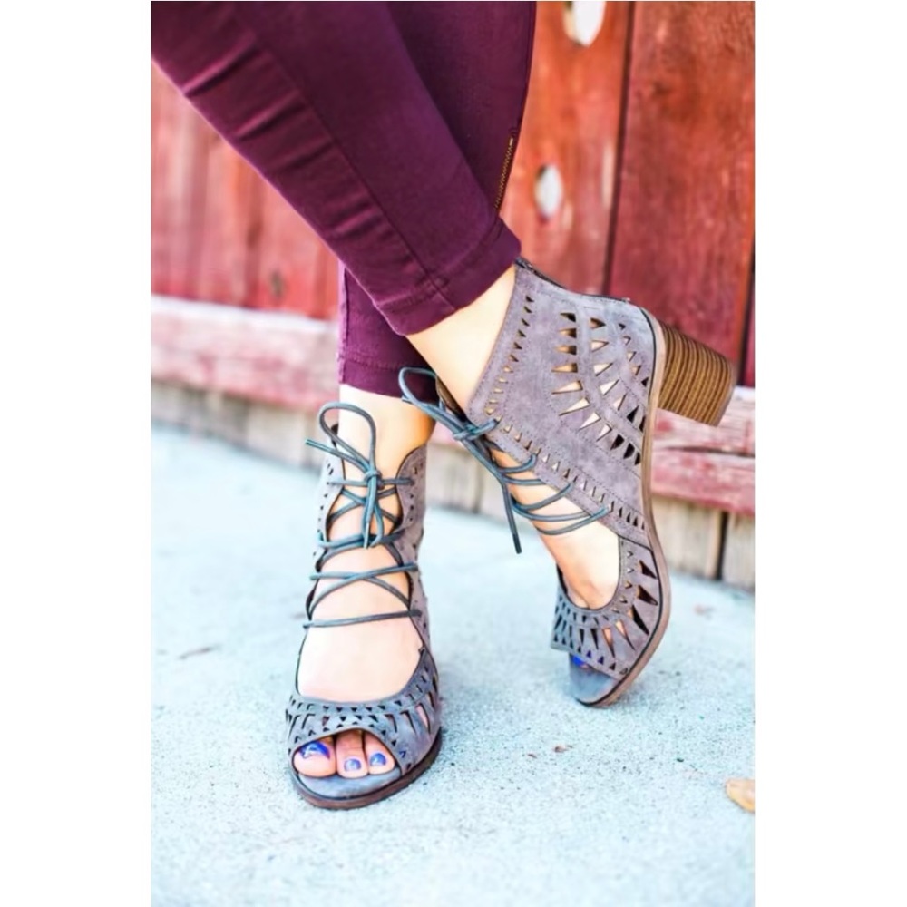Cut Out Block Heels
